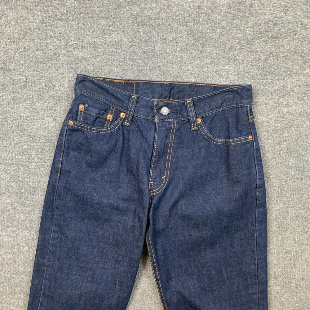 Levis Jeans Mens 30 Blue 511 Slim Straight Mid Rise Stretch Denim Dark Wash